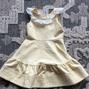 Janie and Jack Yellow Dress with Lace Detail